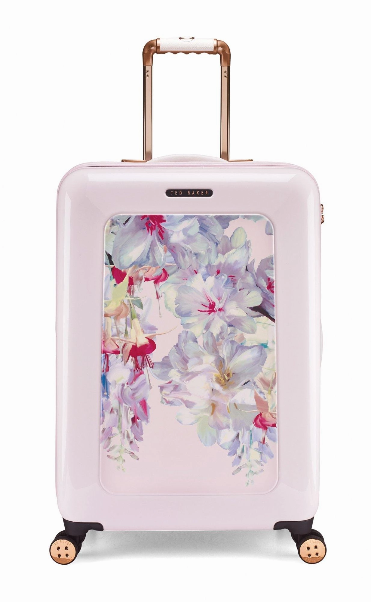 Ted baker Women's Hardside Checked-Medium 4-Wheel Medium Luggage