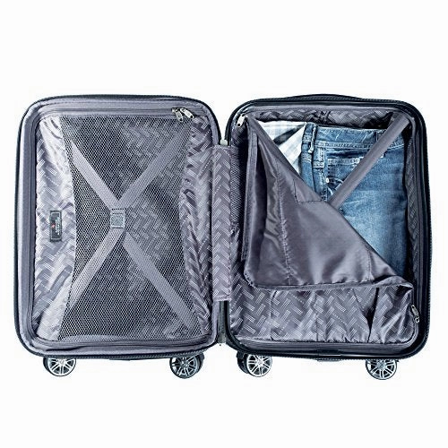 The Gabrielle Collection 3 Piece Hardside Spinner Luggage Set (Green)