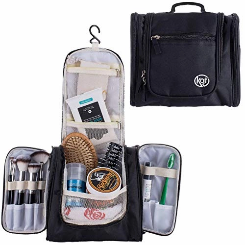 Toiletry Travel Hanging Bag - Store Cosmetic Makeup for Women, or Shaving Kit for Men, This Large