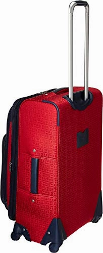 Tommy Hilfiger Classic Signature Jacquard 25" Expandable Spinner, red