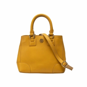 Tory Burch Yellow Leather Robinson Satchel