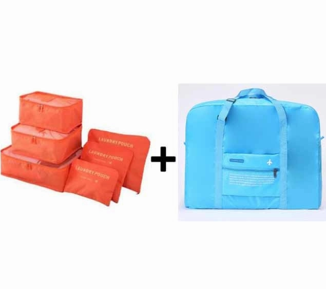 Travel Bags Set Women Luggage Travel Bag Large Capacity Packing Cubes Organizer Nylon Folding