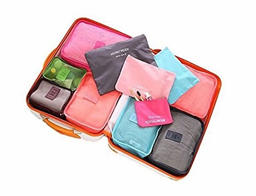 Travel Organizer,Mossio Multifunctional Compact Clothing Packing Cube Wine Red