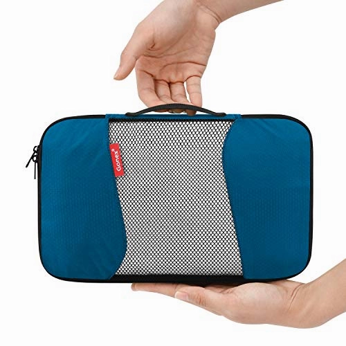 Travel Packing Cubes, Luggage Organizers L M 2Slim Laundry Bag Deep blue