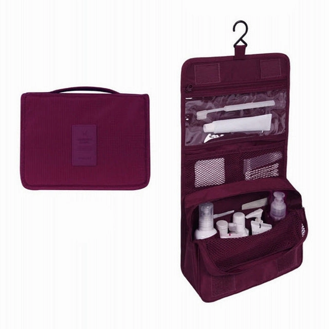 Travel Waterproof Portable Women Cosmetic Organizer Pouch Hanging Wash Bags  Man Toiletry Bag