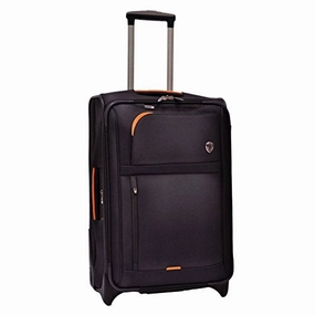 TravelerS Choice  Birmingham Lightweight Expandable Rugged Rollaboard Rolling Luggage - Black