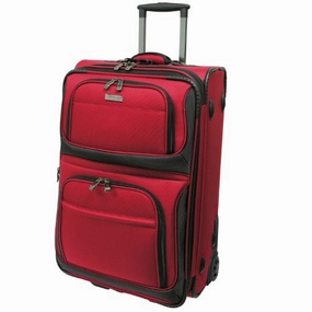 TravelerS Choice Conventional Ii Lightweight Expandable Rugged Rollaboard Rolling Luggage - Red