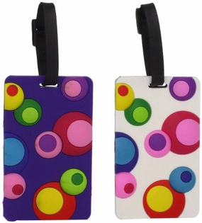 Travelon One Size Luggage Tags Inner Circles - Assorted, Set Of 2