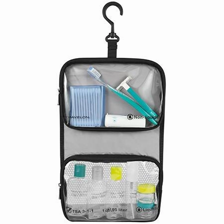 Travelon Wet/Dry 1 Quart Bag With Plastic Bottles