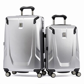 Travelpro Crew 11 2 Piece Set (21" And 25"  Hardside Spinners), Silver