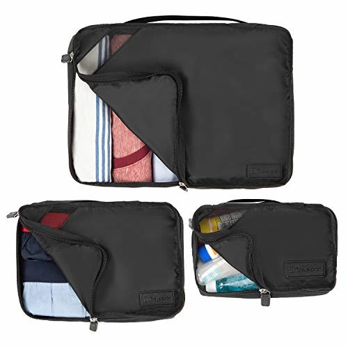 Travelpro Essentials 3 Packing Cube Set (Small/Medium/Large), Black