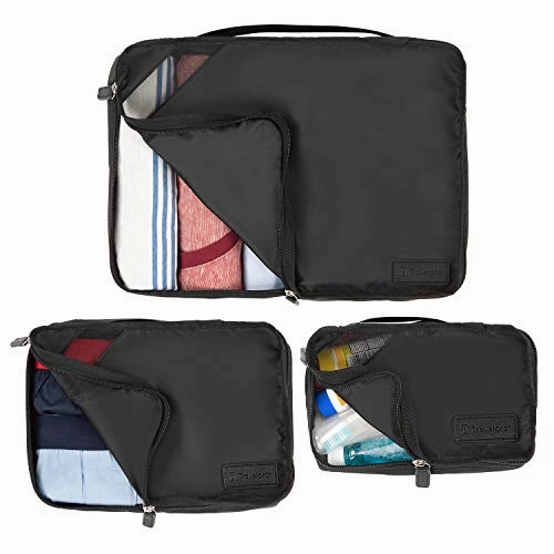 Travelpro Essentials 3 Packing Cube Set (Small/Medium/Large), Black