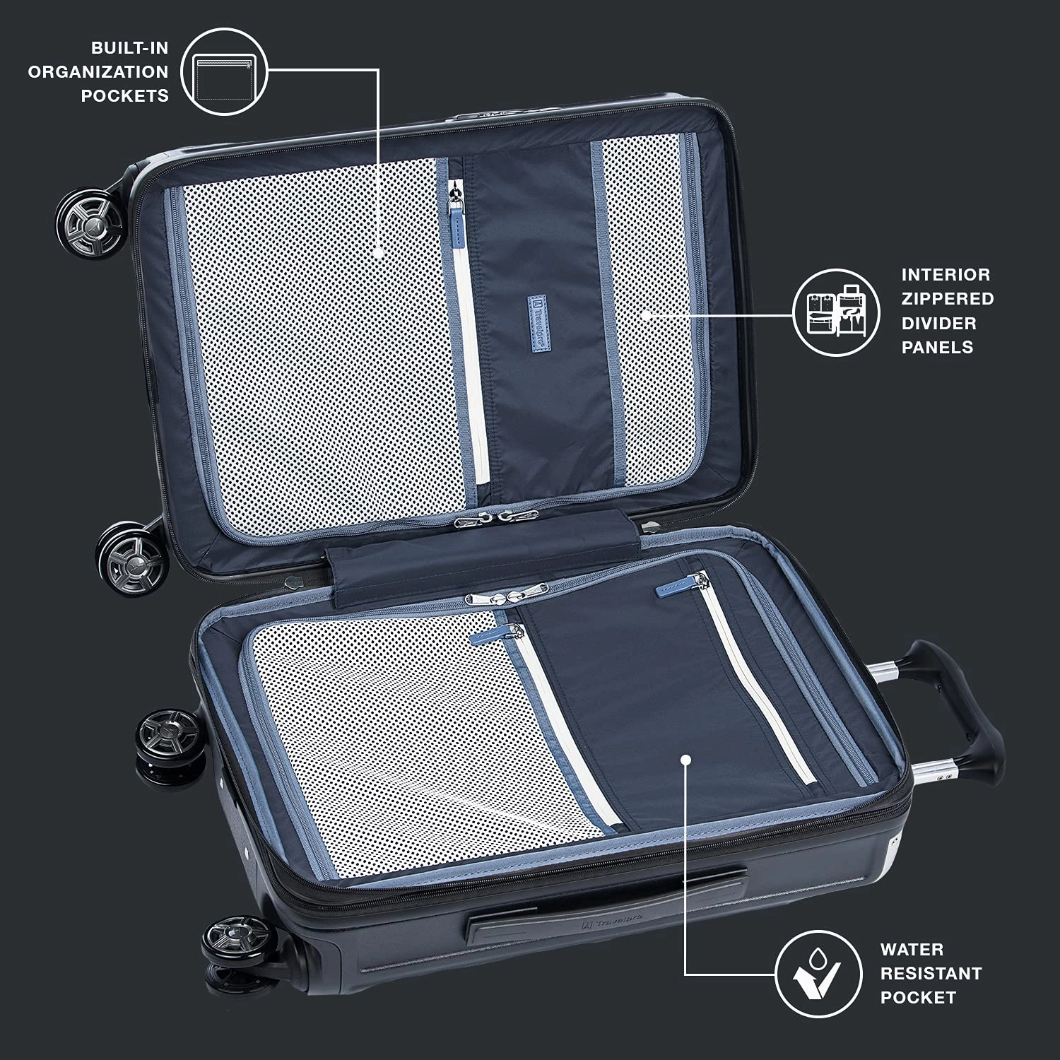 Travelpro Platinum Elite Hardside Expandable Spinner Wheel Luggage TSA Lock Hard Shell Polycarbonate Suitcase, Compact Carry on 20-Inch