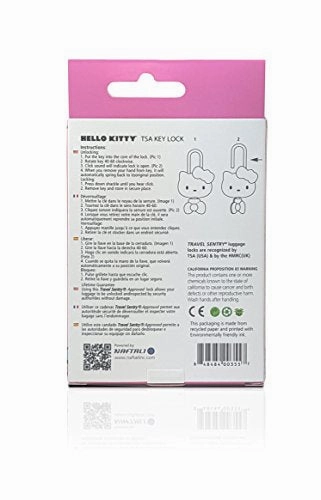 Tsa Approved Padlock - Hello Kitty - Girls Tsa Keyed Luggage Lock, 1.5 Inch Wide