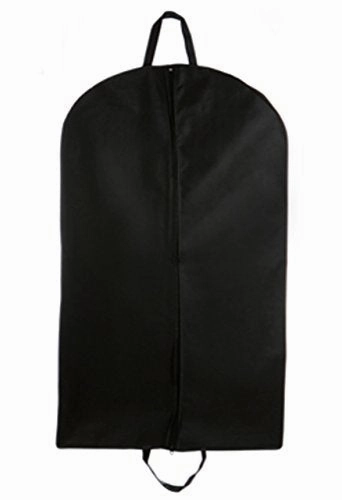 Tuva Breathable Suit Dress Coat Uniform Garment Bag 60" With Handles, Black