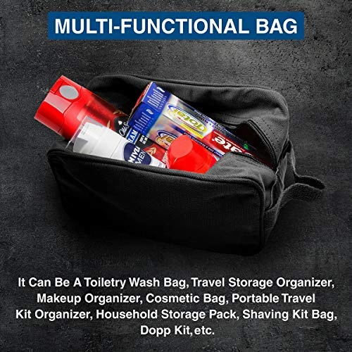 U.S. Army Star Military Canvas Shower Kit Travel Toiletry Bag Case in Black & White