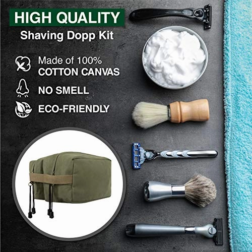 U.S. Marine Corps Semper Fidelis Dual Two Compartment Toiletry Kit Olive & White