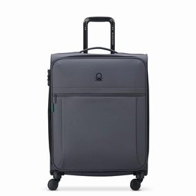 United Colors of Benetton Be Softside Expandable Luggage with Spinner Wheels (Checked-Medium 23 Inch)