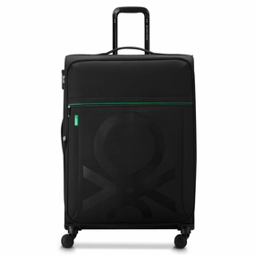 United Colors of Benetton Color Block Softside Expandable Luggage with Spinner Wheels (Checked-Large 27 Inch)