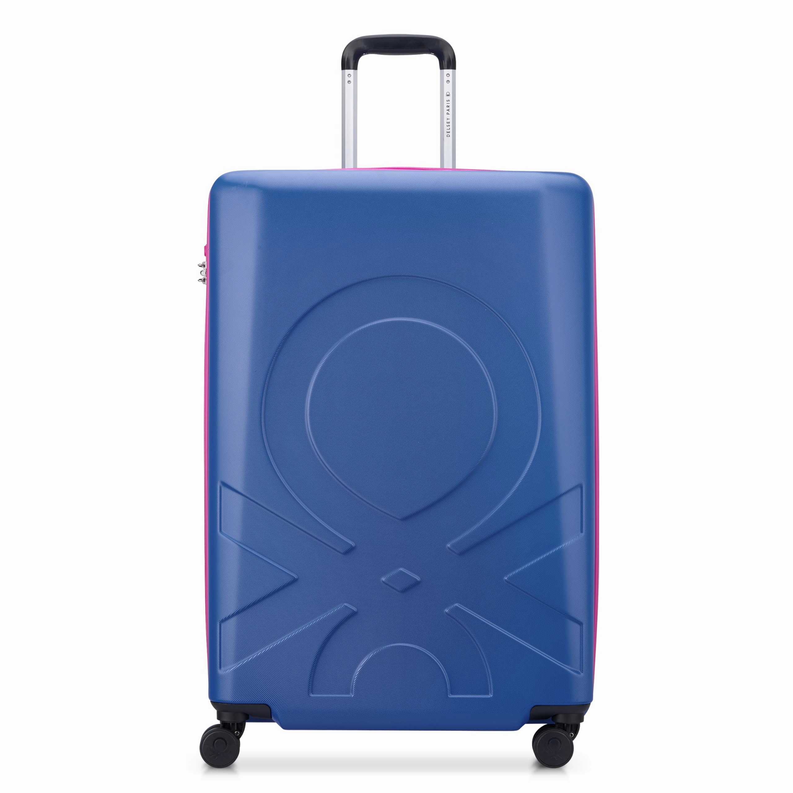 United Colors of Benetton Fabrica Hardside Luggage with Spinner Wheels (Checked-Large 27 Inch)