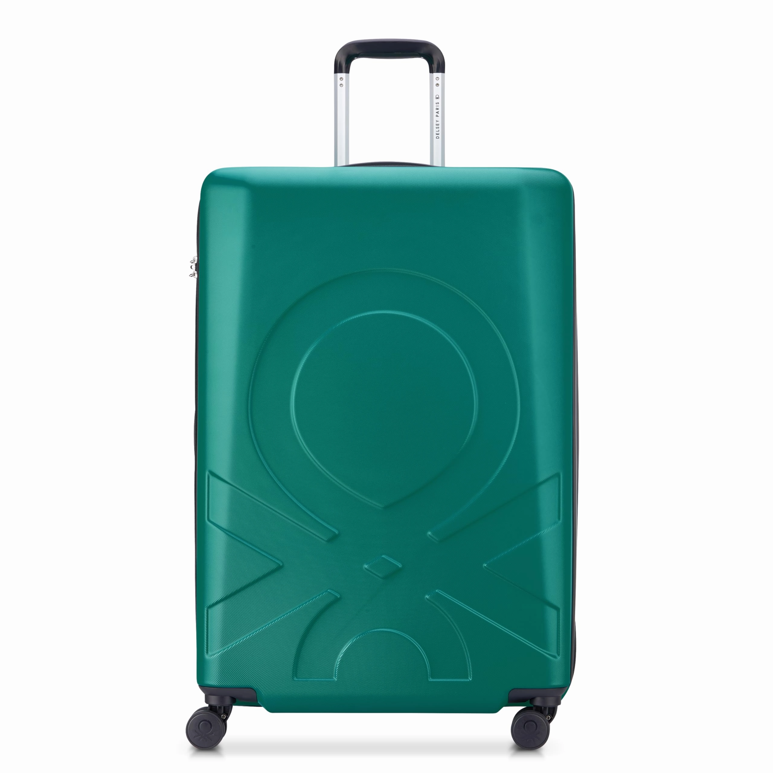 United Colors of Benetton Fabrica Hardside Luggage with Spinner Wheels (Checked-Large 27 Inch)