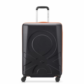 United Colors of Benetton Fabrica Hardside Luggage with Spinner Wheels (Checked-Medium 23 Inch)