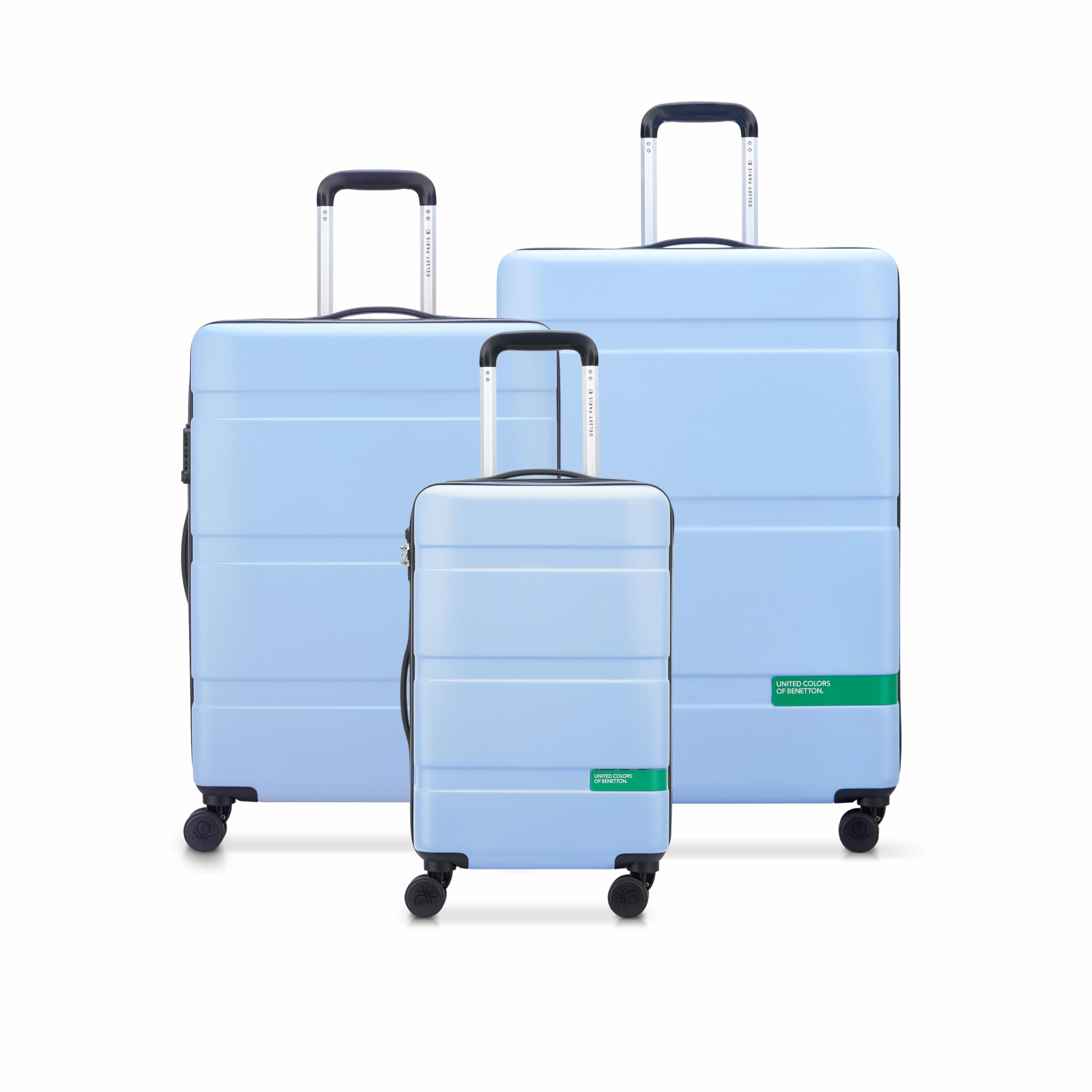United Colors of Benetton Now Hardside Luggage with Spinner Wheels (3 Piece Set 19/23/27 Inch)