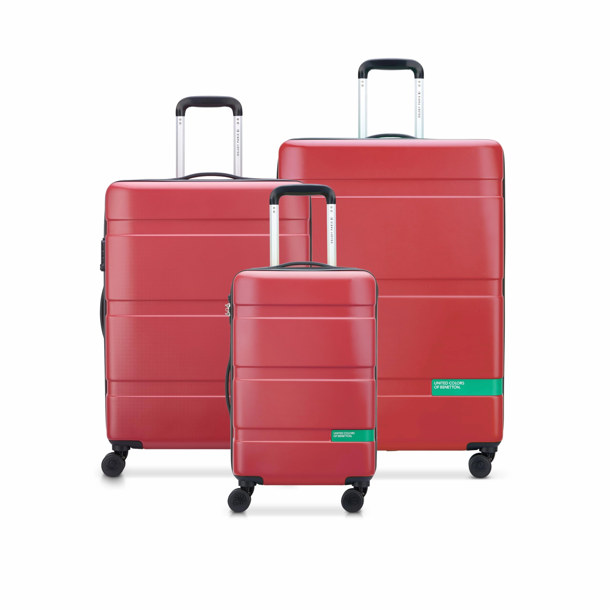 United Colors of Benetton Now Hardside Luggage with Spinner Wheels (3 Piece Set 19/23/27 Inch)