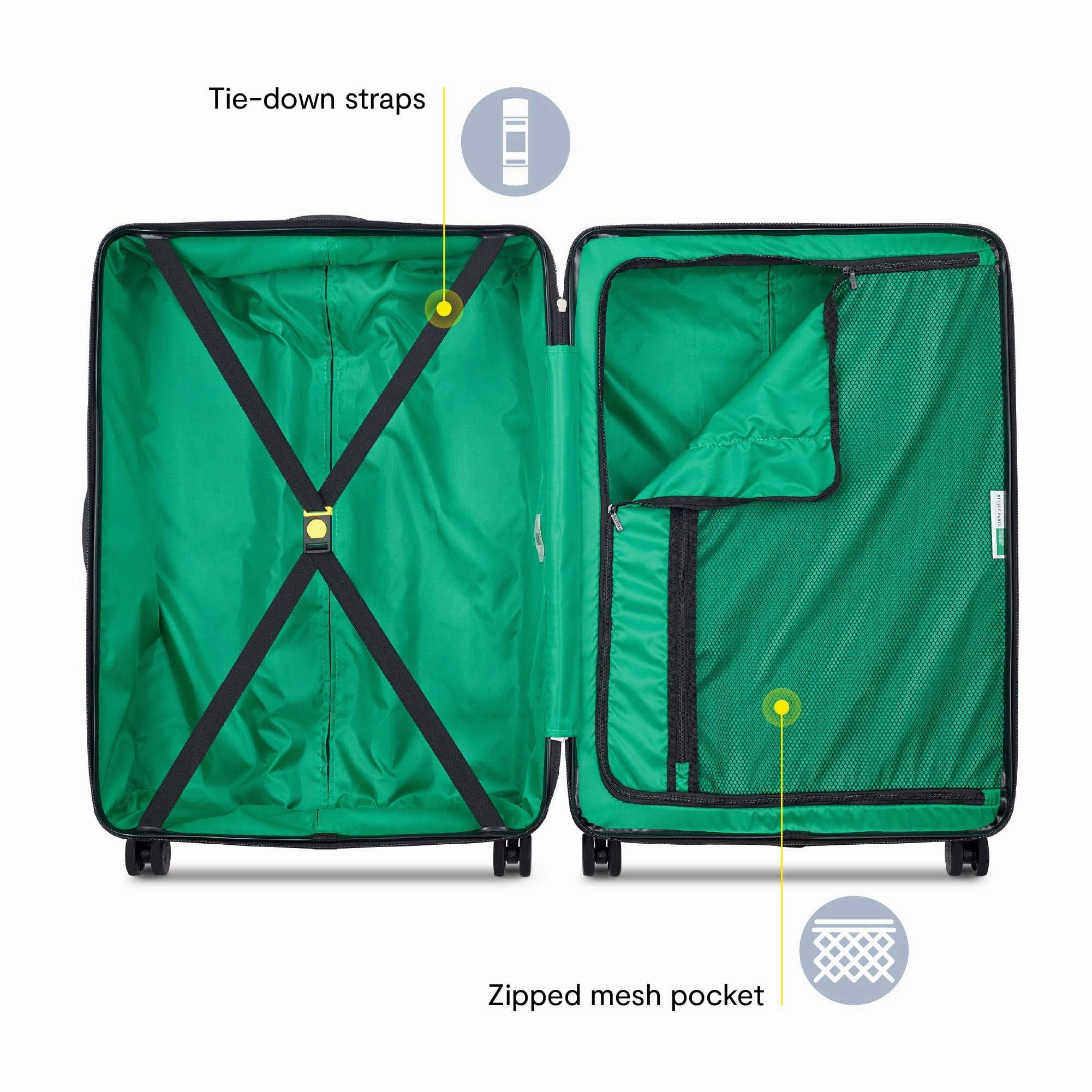 United Colors of Benetton Now Hardside Luggage with Spinner Wheels ( 2 Piece Set 19/27 Inch)