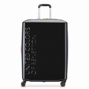 United Colors of Benetton UCB Hardside Luggage with Spinner Wheels (Checked-Large 27 Inch)
