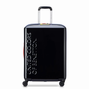 United Colors of Benetton UCB Hardside Luggage with Spinner Wheels (Checked-Medium 23 Inch)