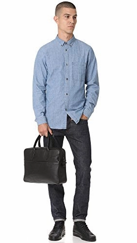 Uri Minkoff Men'S Soft Nappa Arthur Briefcase, Black, One Size
