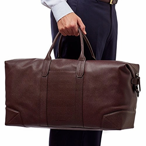 Uri Minkoff Wythe Weekender Duffel Bag, Micro Caviar, Aubergine Purple