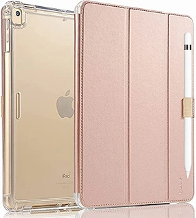 Valkit iPad Mini 5th Generation 2019 Case, iPad Mini 4 Case,Shockproof Protective Smart Folio Stand Protective Heavy Duty Rugged Impact Resistant Armor Cover[with Auto Sleep/Wake], Rose Gold