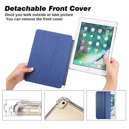 Valkit iPad Pro 9.7 Case 2016 (Old Model), Smart Slim Stand Translucent Frosted Back Cover for Apple iPad Pro 9.7 Inch (A1673 A1674 A1675) with Auto Wake/Sleep, Navy Blue