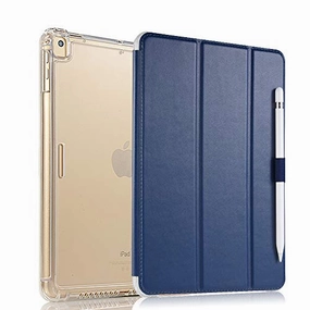 Valkit iPad Pro 9.7 Case 2016 (Old Model), Smart Slim Stand Translucent Frosted Back Cover for Apple iPad Pro 9.7 Inch (A1673 A1674 A1675) with Auto Wake/Sleep, Navy Blue