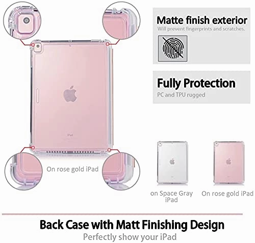 Valkit iPad Pro 9.7 Case 2016 (Old Model), Smart Slim Stand Translucent Frosted Back Cover for Apple iPad Pro 9.7 Inch (A1673 A1674 A1675) with Auto Wake/Sleep, Navy Blue