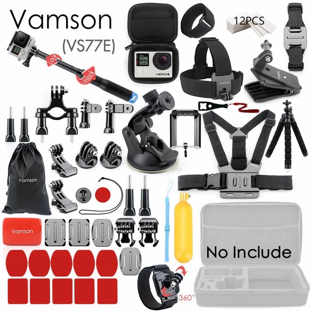 Vamson For Gopro Accessories Set For Go Pro Hero 7 6 5 4 3 Kit 3 Way Selfie Stick For Eken H8R /