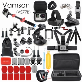 Vamson For Gopro Accessories Set For Go Pro Hero 7 6 5 4 3 Kit 3 Way Selfie Stick For Eken H8R /