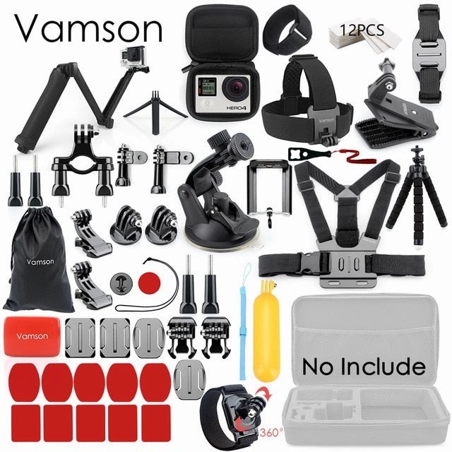 Vamson For Gopro Accessories Set For Go Pro Hero 7 6 5 4 3 Kit 3 Way Selfie Stick For Eken H8R /
