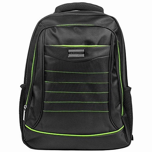 Vangoddy Universal Padded Zipper Backpack Satchel Travel Casual Daypack (Green) For Lenovo Yoga 710