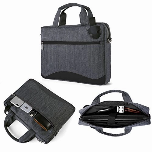 Vangoddy Wave Slim Charcoal Anti Theft Messenger Bag For Acer Chromebook / Aspire / Spin / Swift
