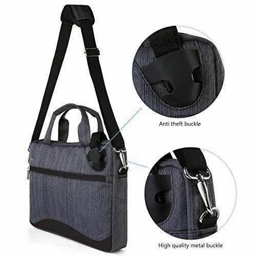 Vangoddy Wave Slim Charcoal Anti Theft Messenger Bag For Acer Chromebook / Aspire / Spin / Swift