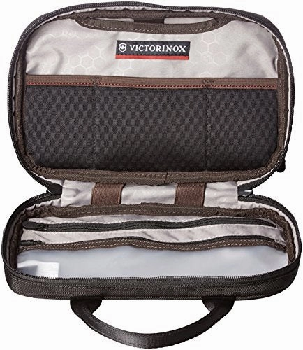 Victorinox Slimline Bi-Fold Toiletry Kit, Black/Black Logo