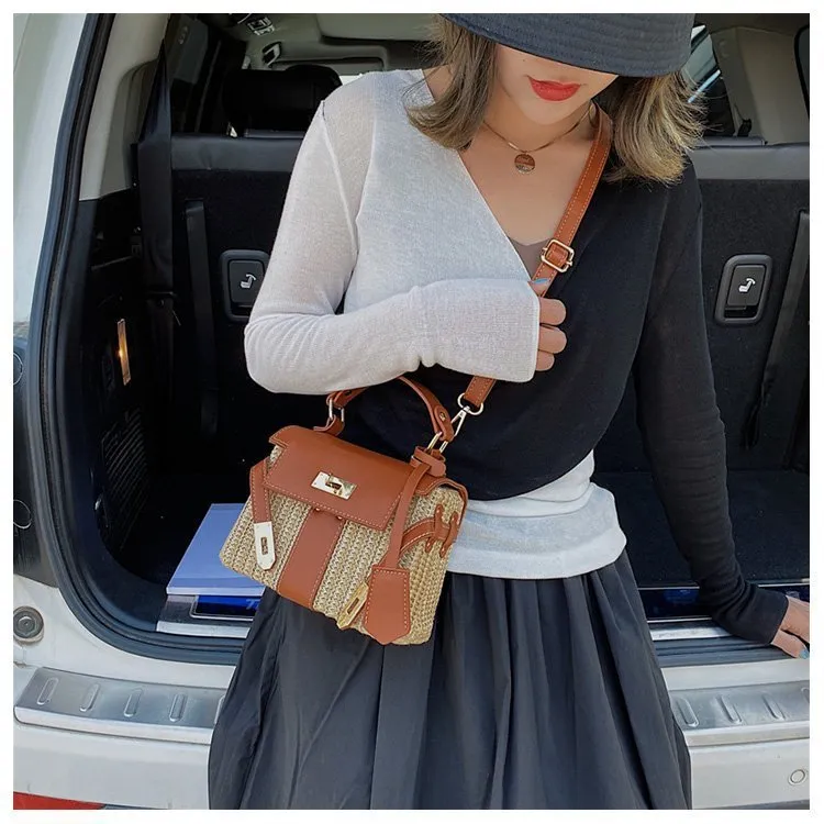 Vintage Woven Rattan Bag
