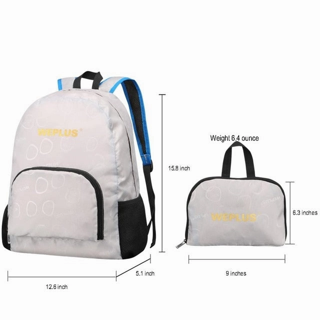 Weplus Foldable Backpack Ultra Lightweight Daypack For Women Waterproof Backpacking Packable School