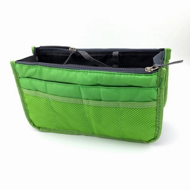 Wholikes Clear Compact Portable Make Up Women Makeup Organizer Bag Girls Cosmetic Bag Toiletry