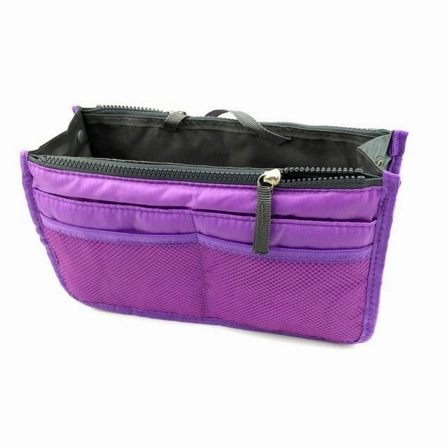 Wholikes Clear Compact Portable Make Up Women Makeup Organizer Bag Girls Cosmetic Bag Toiletry