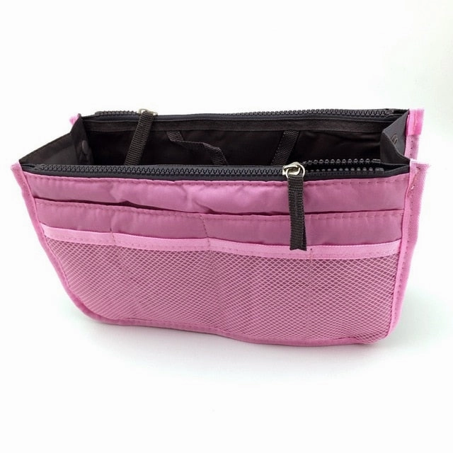Wholikes Clear Compact Portable Make Up Women Makeup Organizer Bag Girls Cosmetic Bag Toiletry