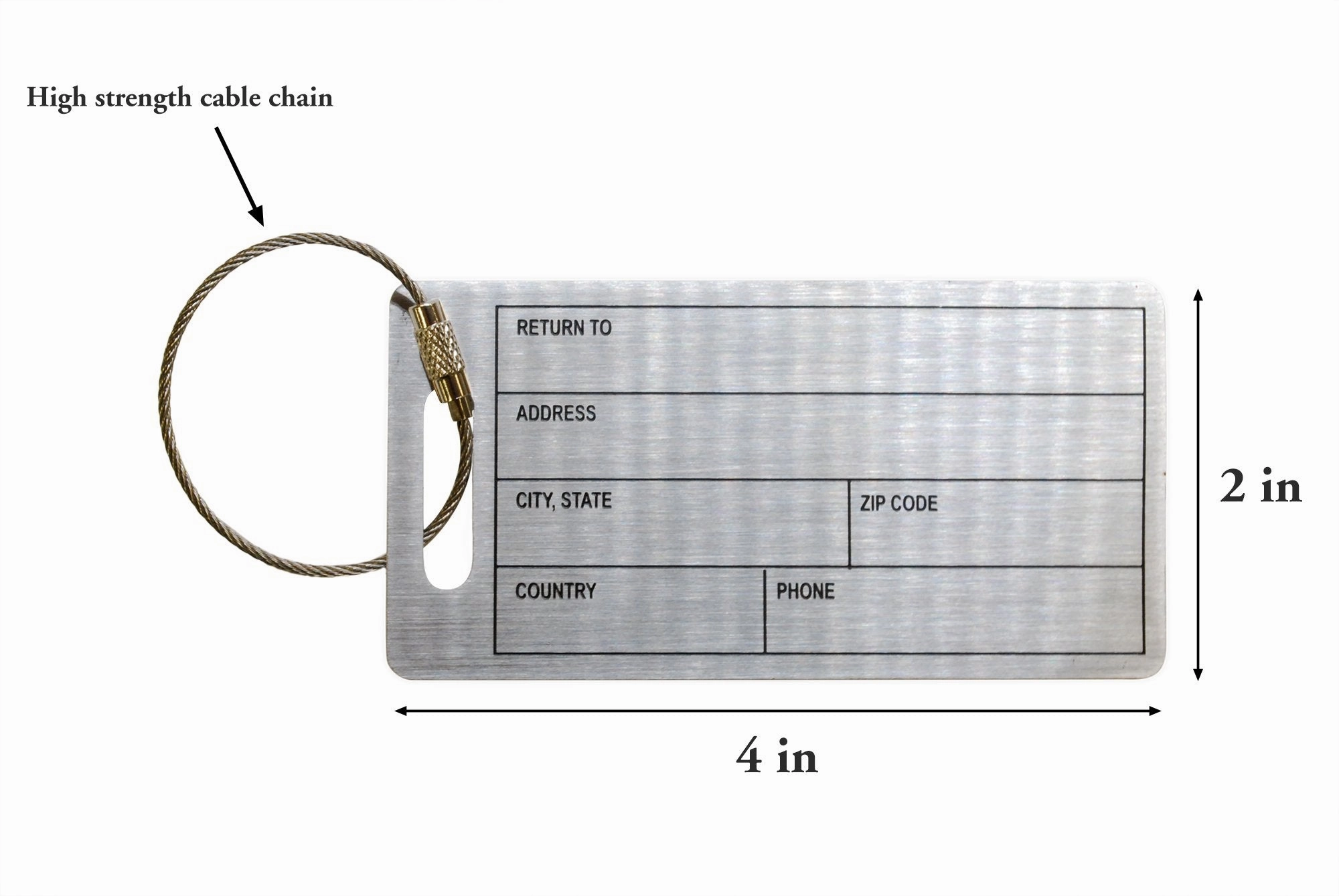 Wine Glass Stainless Steel Luggage Tag, Luggage Tag